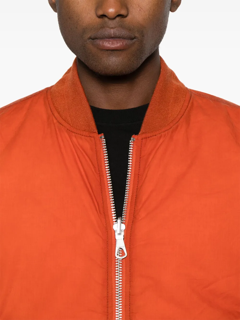 Shop Stussy Waxed Quilted Bomber Jacket In Orange