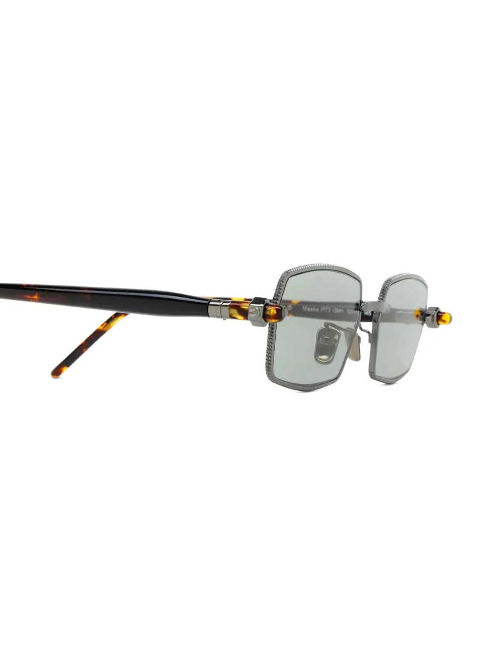 Kuboraum P73 zonnebril met rechthoekig montuur Zwart