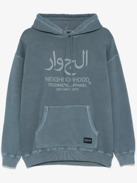 Neighborhood logo-print hoodie