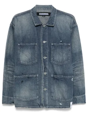 WASHED DENIM ZIP WORK JACKET - NEIGHBORHOOD (ネイバーフッド