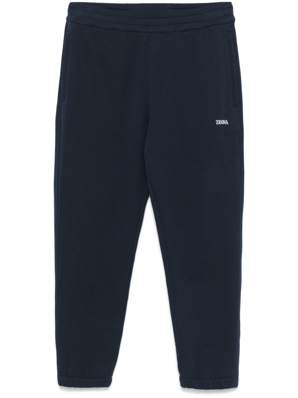 Zegna logo-print track pants - Blue