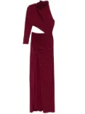 NISSA rhinestone-embellished maxi dress - Red