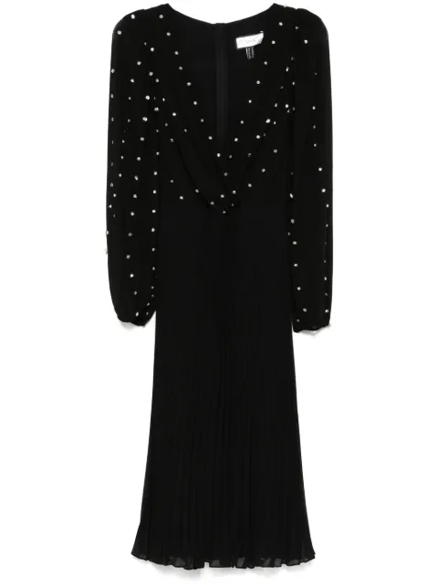 NISSA crystal-embellished chiffon midi dress