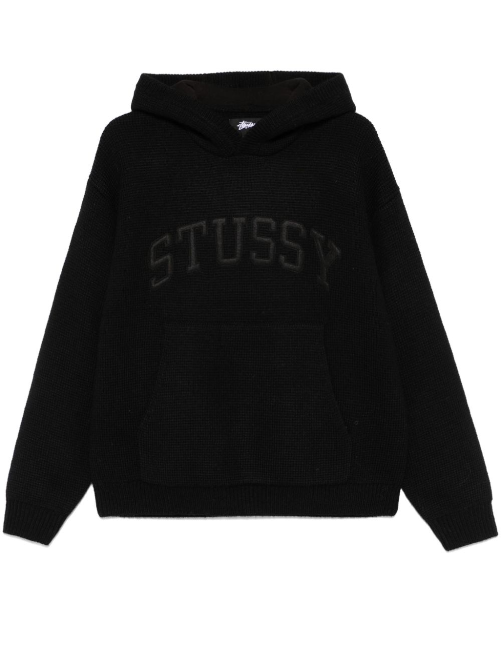 Stüssy patch knitted hoodie