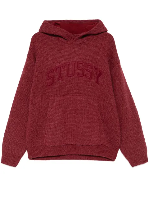 Stüssy hoodie tejida con parche