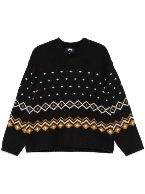 Stüssy suéter de tejido fair isle