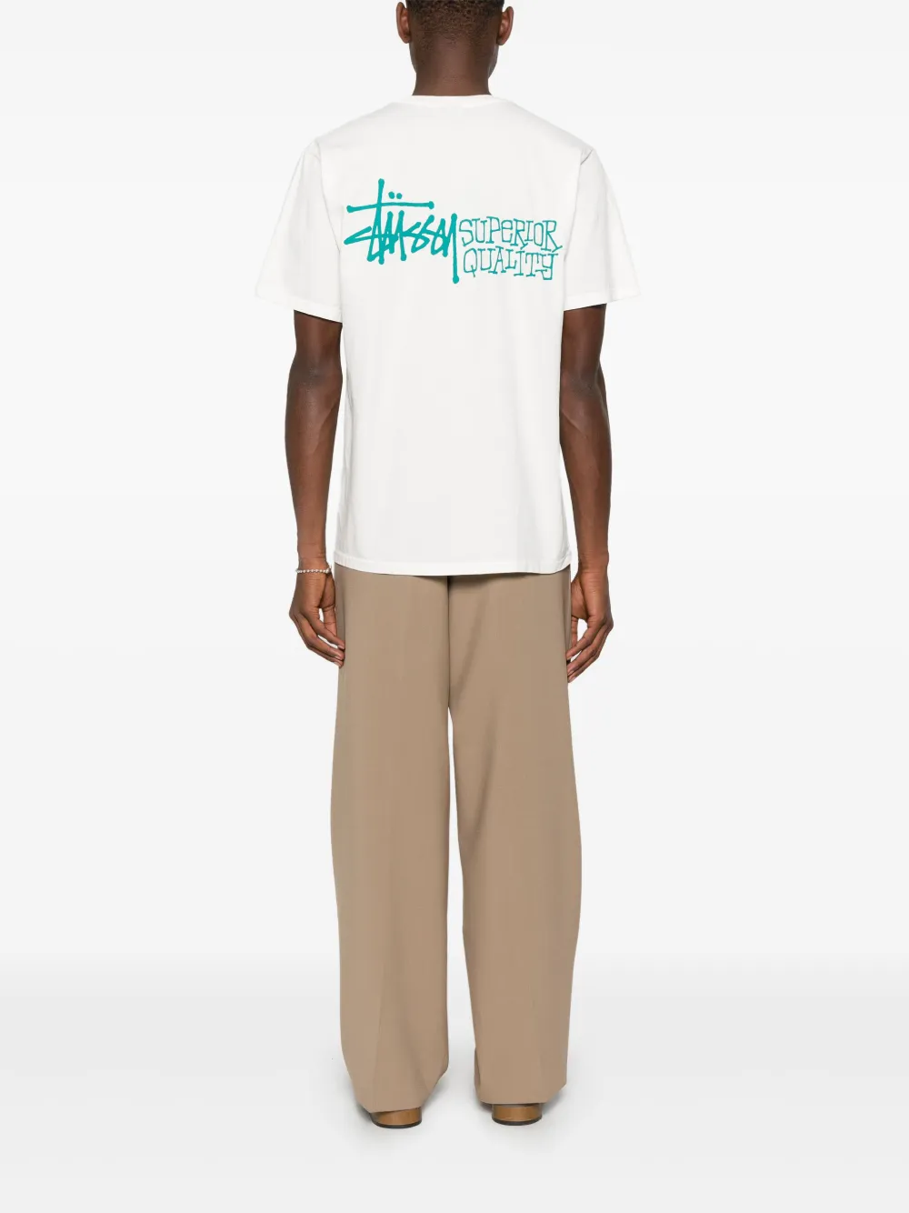 Stüssy Geverfd T-shirt - Wit