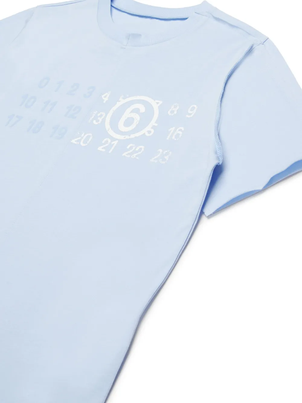 MM6 Maison Margiela Kids Numbers T-shirt Blauw