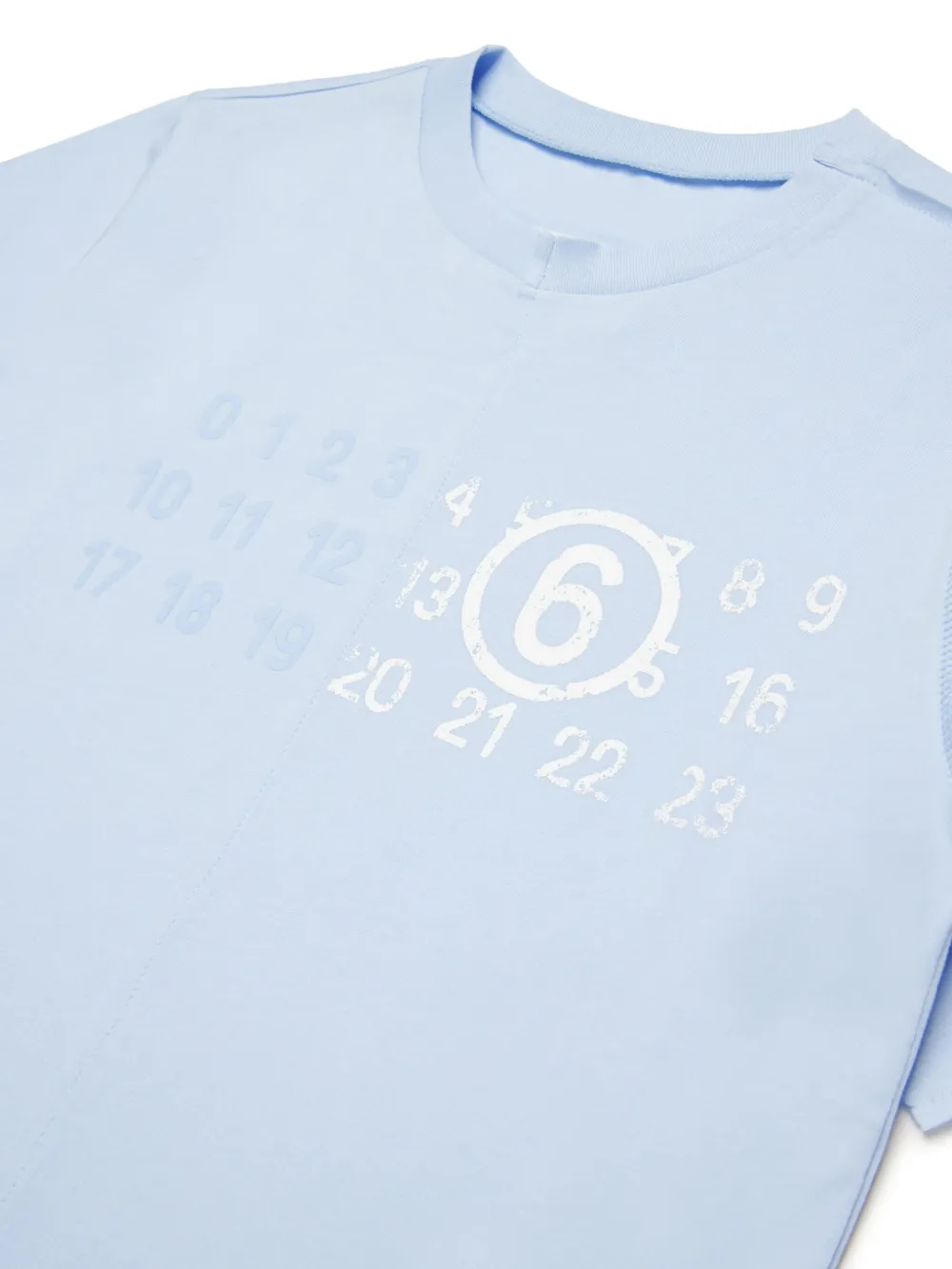 MM6 Maison Margiela Kids Numbers T-shirt Blauw