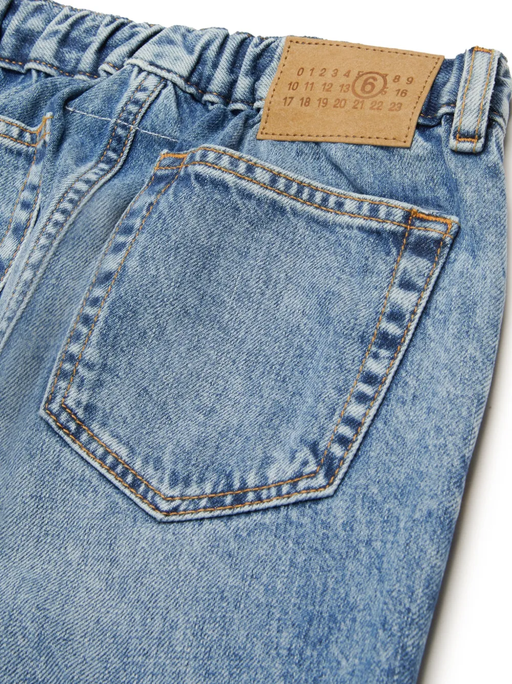 MM6 Maison Margiela Kids Jeans met wijde pijpen Blauw