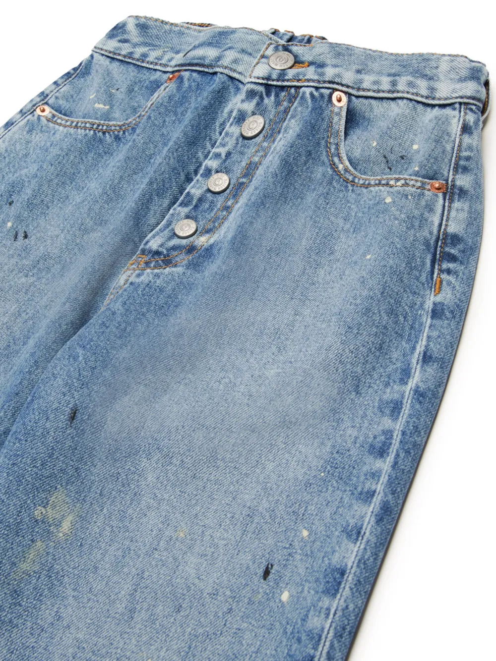 MM6 Maison Margiela Kids Jeans met wijde pijpen Blauw