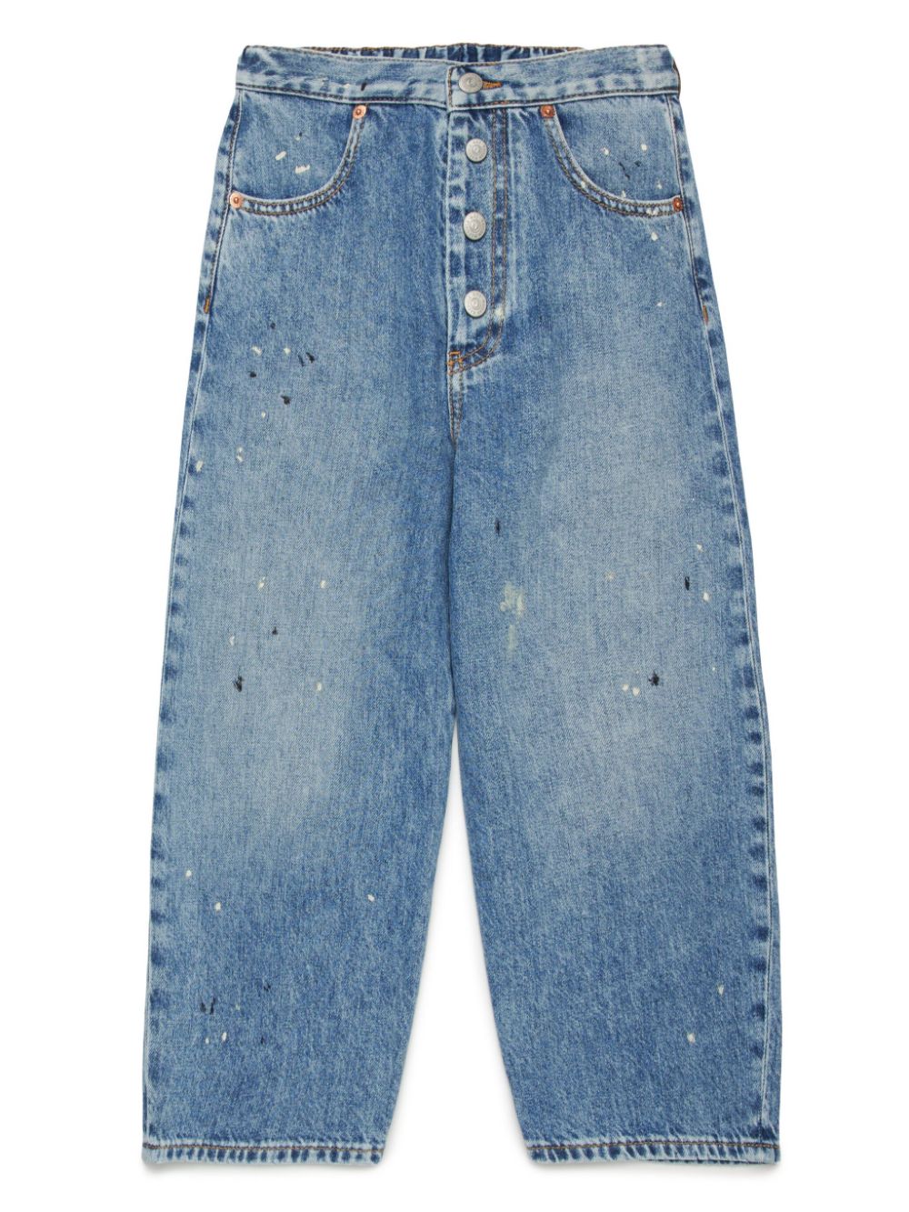 MM6 Maison Margiela Kids Jeans met wijde pijpen Blauw