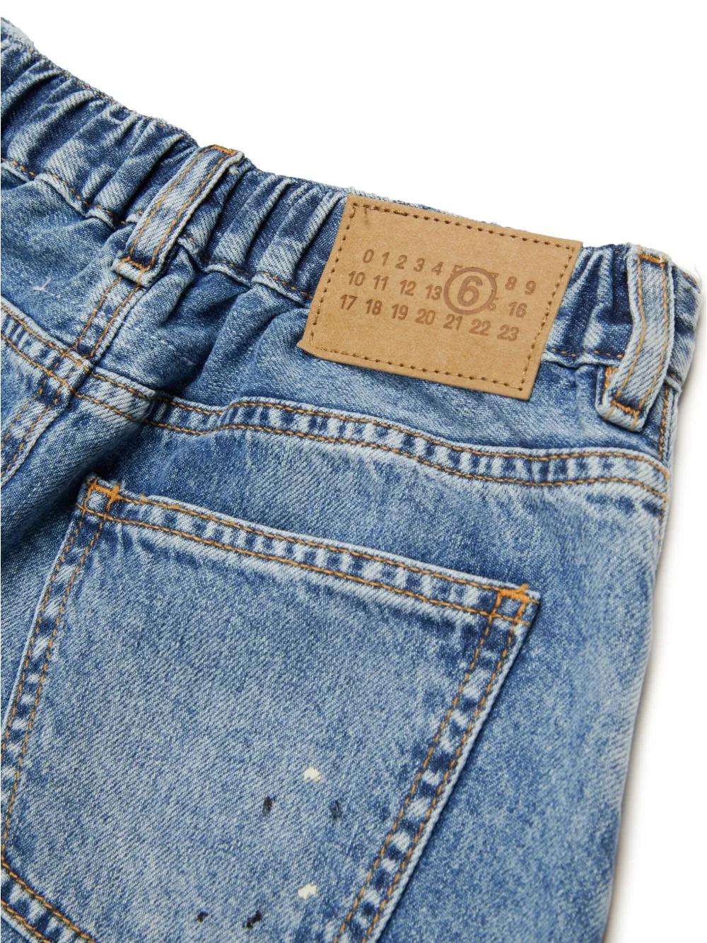 MM6 Maison Margiela Kids Spijkerrok met verfspatten Blauw
