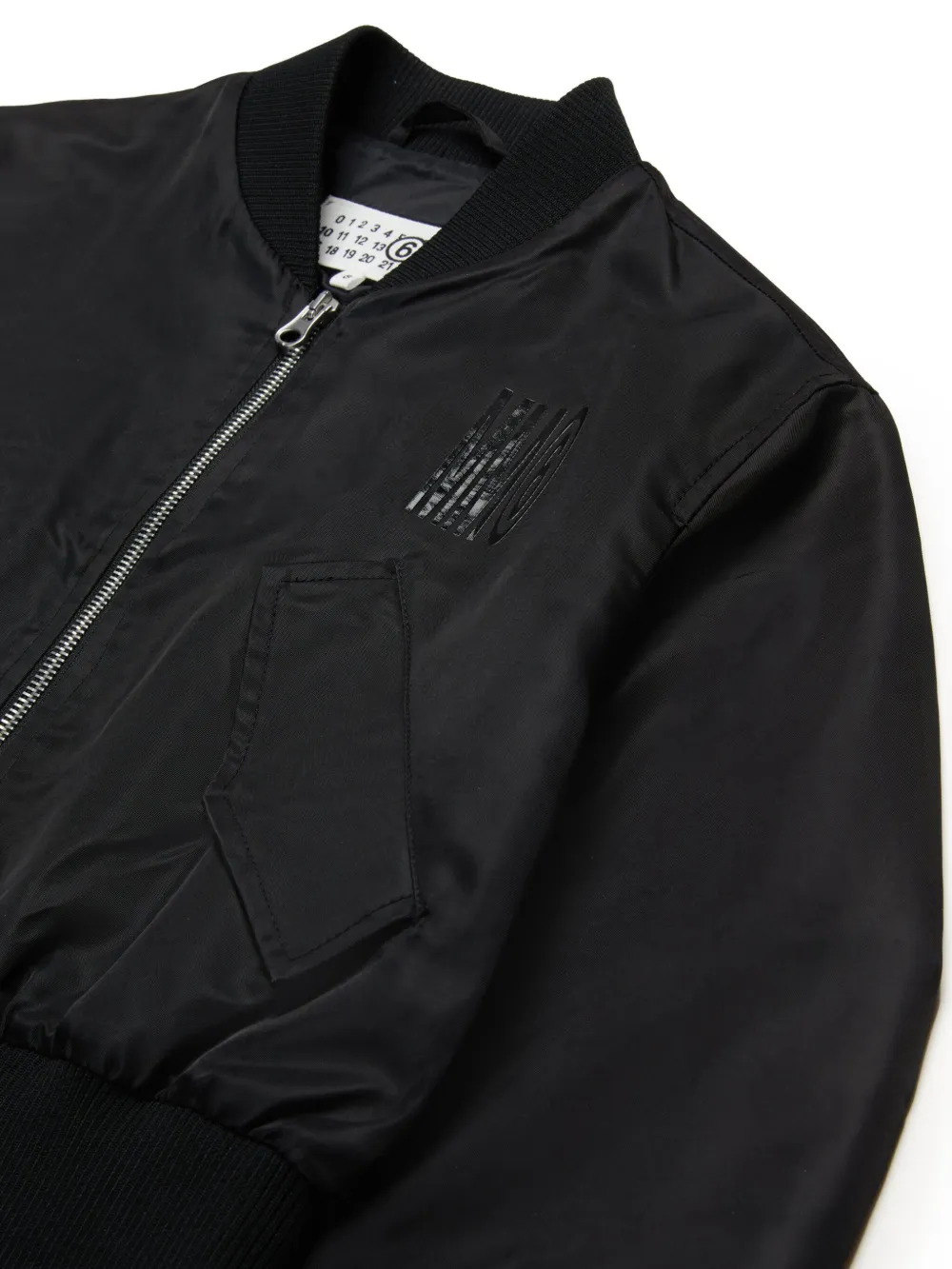 MM6 Maison Margiela Kids Bomberjack met logoprint Zwart