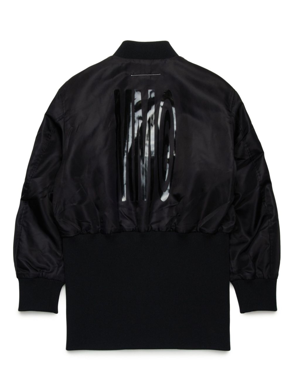 MM6 Maison Margiela Kids logo-print bomber jacket - Zwart