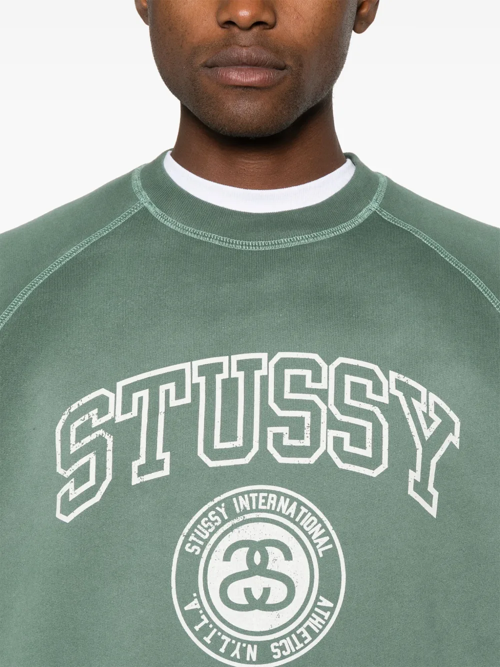 Stüssy Overlock sweater Groen