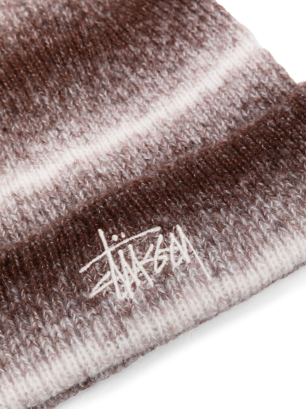 Stüssy cuff striped beanie - Bruin