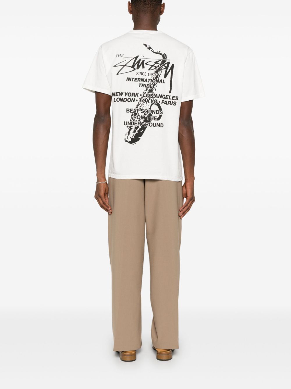 Stüssy Geverfd T-shirt - Wit