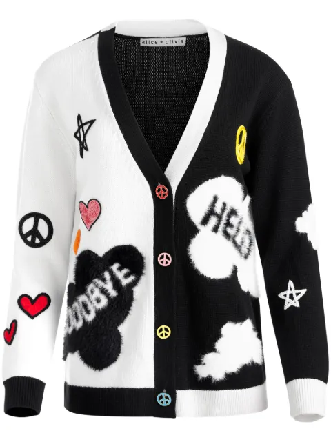alice + olivia x The Beatles Bradford cardigan 