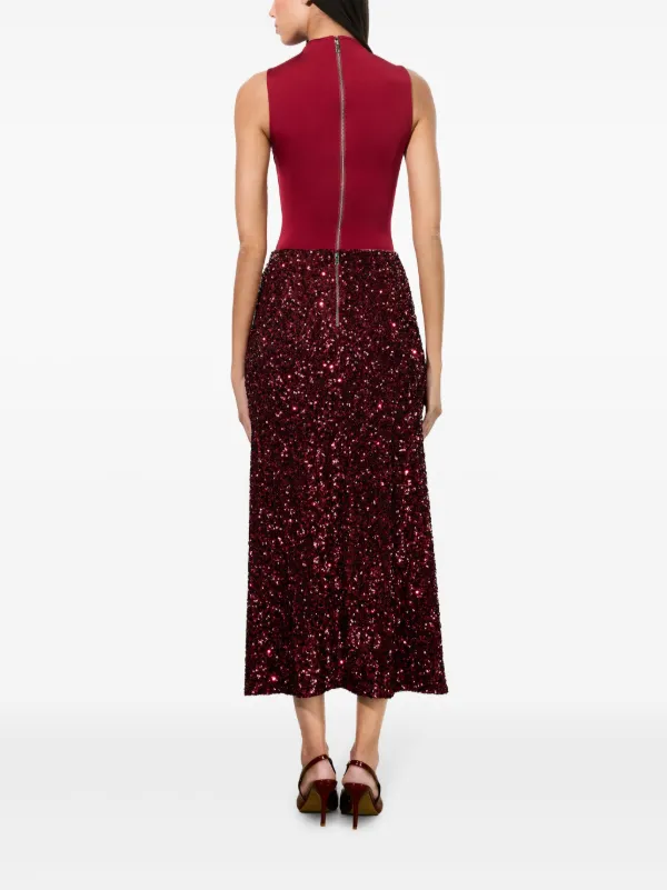 alice and olivia red sequin dress Alice + Olivia DELORA SLEEVELESS SEQUIN DRESS - CC110E23521RI320