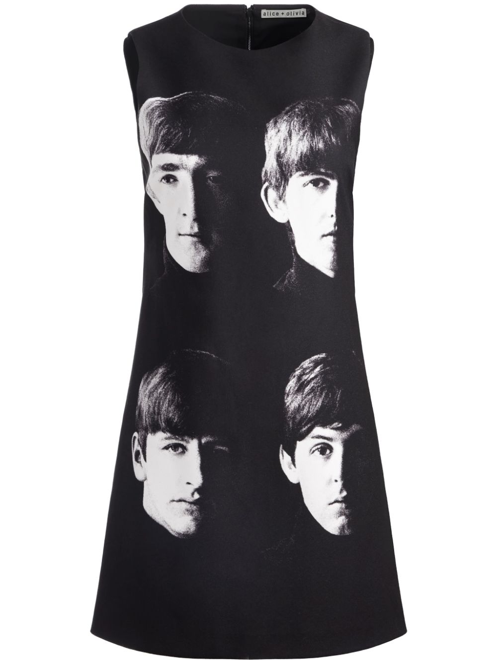 Alice + olivia x The Beatles Clyde mini-jurk Zwart