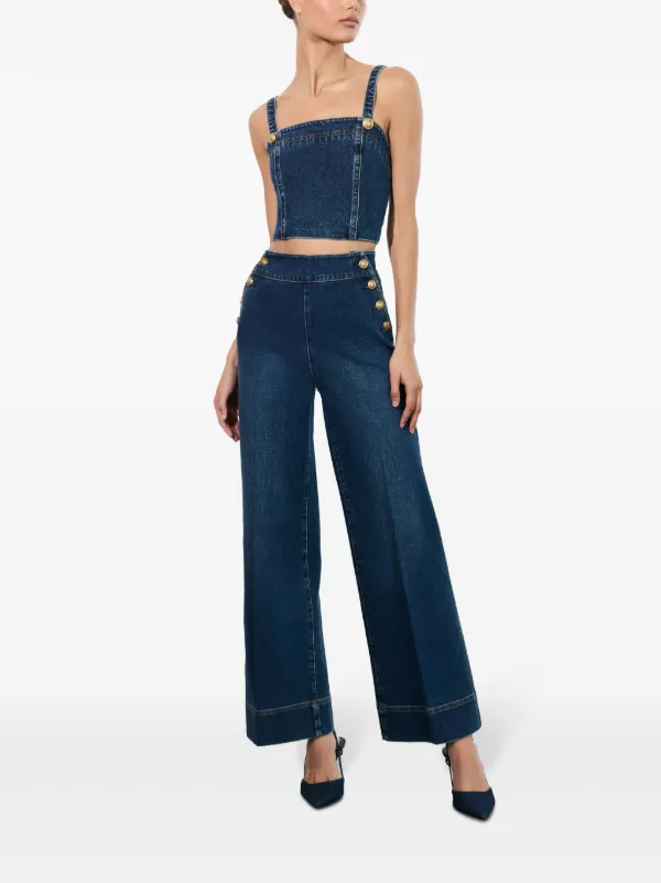 Weezy Printed Jean In Chateau | Alice + Olivia