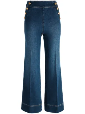 *Alice + Olivia* ローライズフレアデニムパンツ ジーンズ ALICE + OLIVIA JEANS ローライズ フレアジーンズ | THE OUTNET