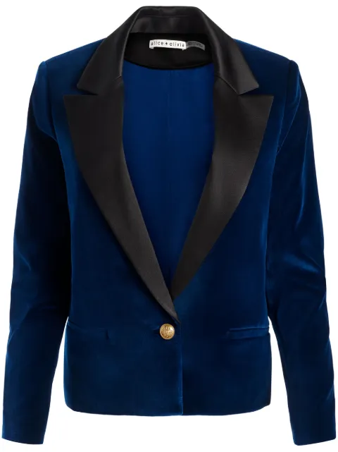 alice + olivia blazer de terciopelo