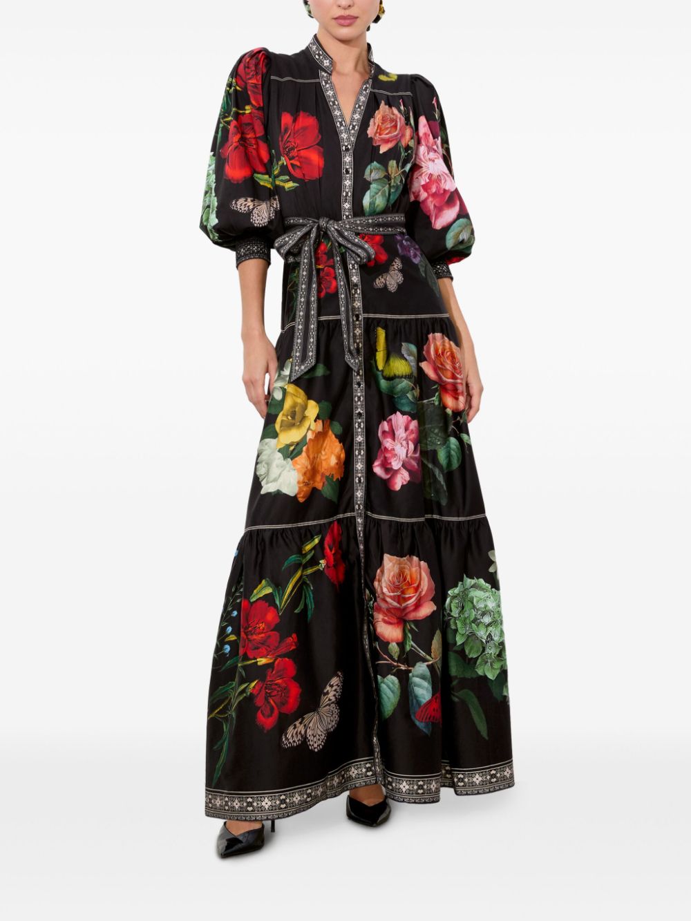 alice + olivia Cora maxi dress - Zwart