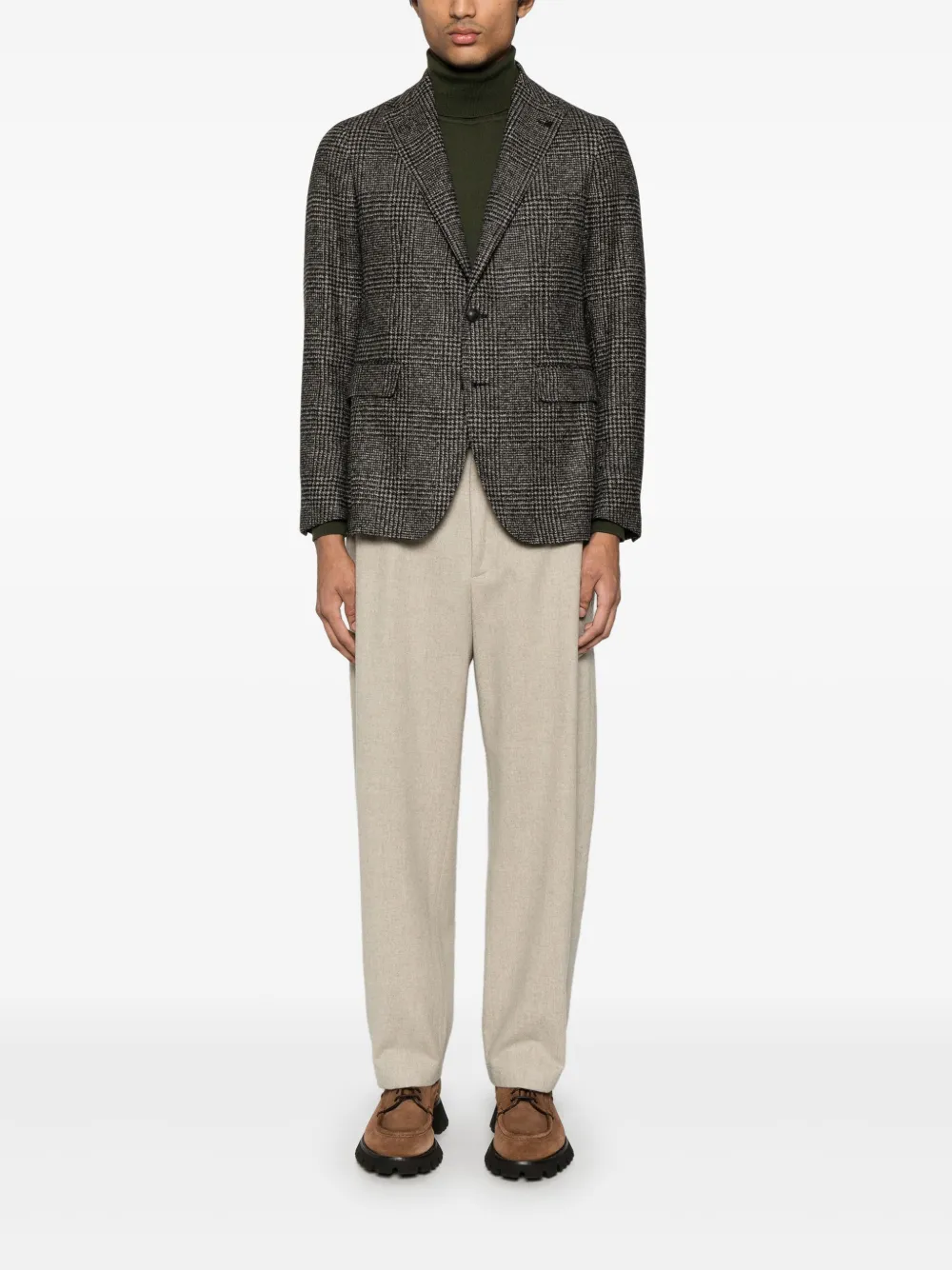 Tagliatore Prince of Wales geruite blazer - Zwart