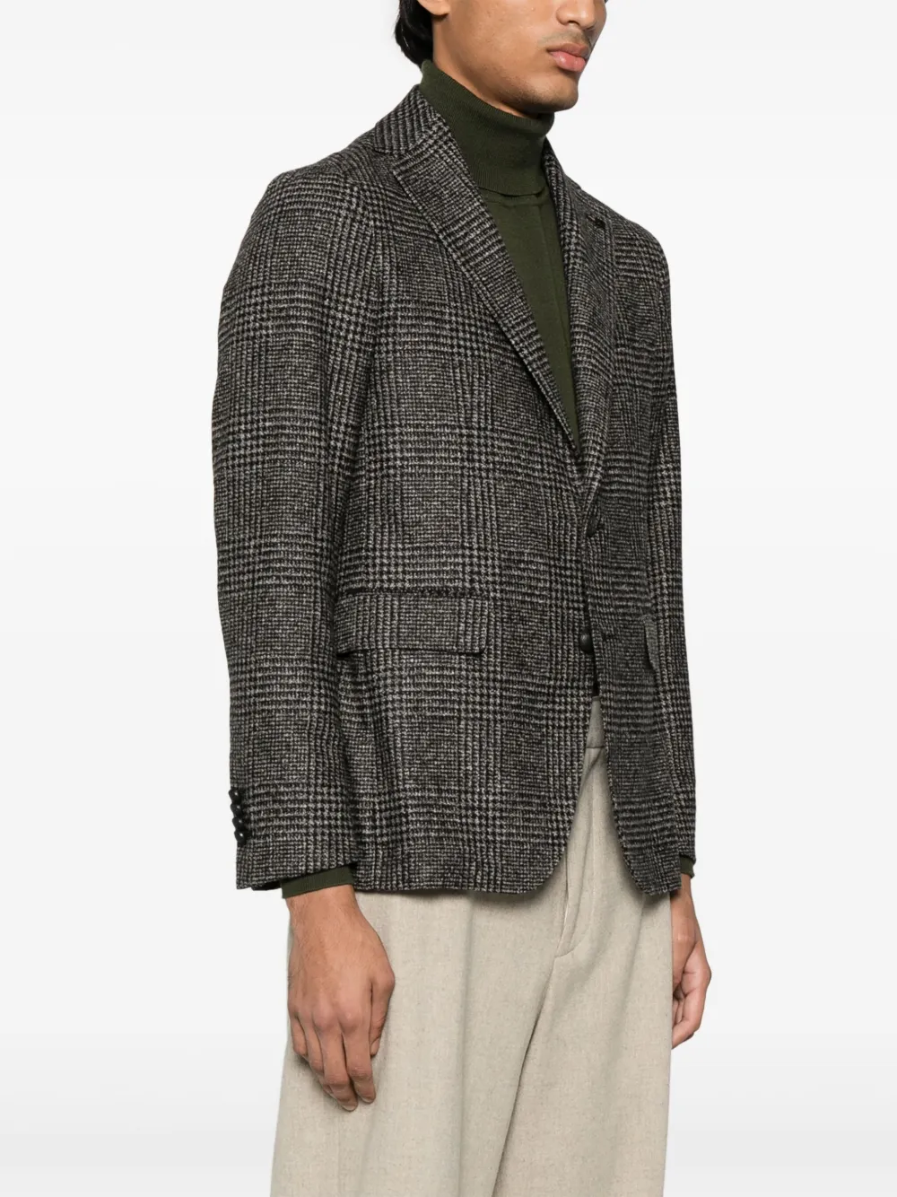 Tagliatore Prince of Wales geruite blazer Zwart