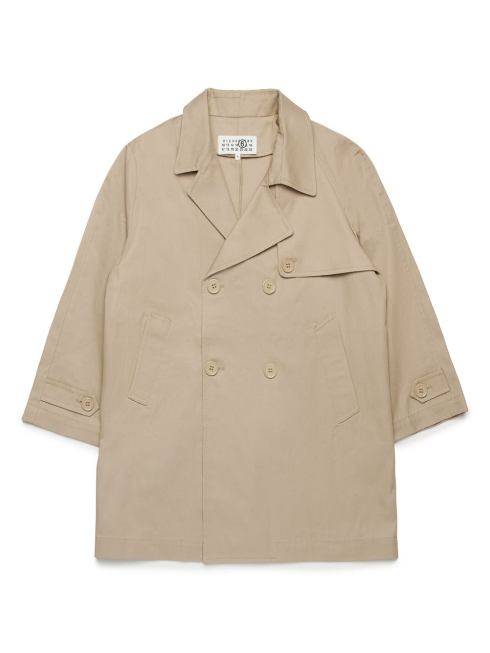 MM6 Maison Margiela Kids Katoenen trenchcoat Beige