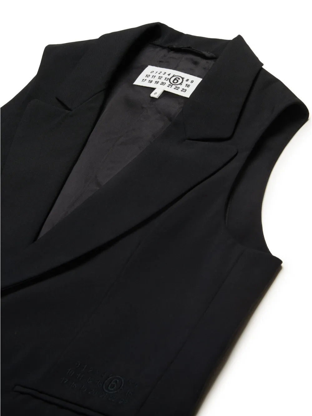 MM6 Maison Margiela Kids Mouwloze blazer Zwart