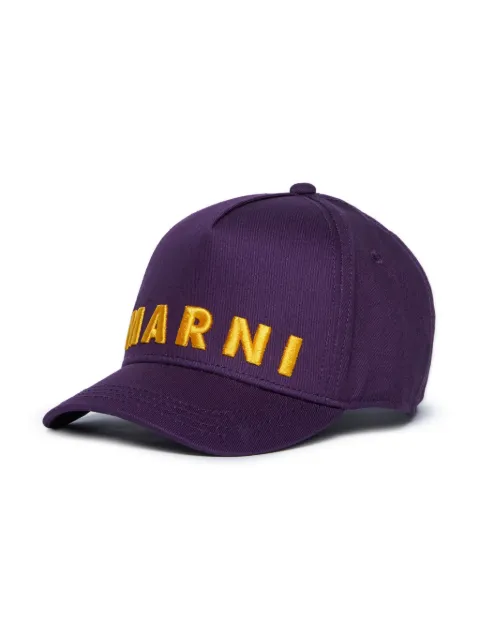 Marni Kids logo-embroidered cap