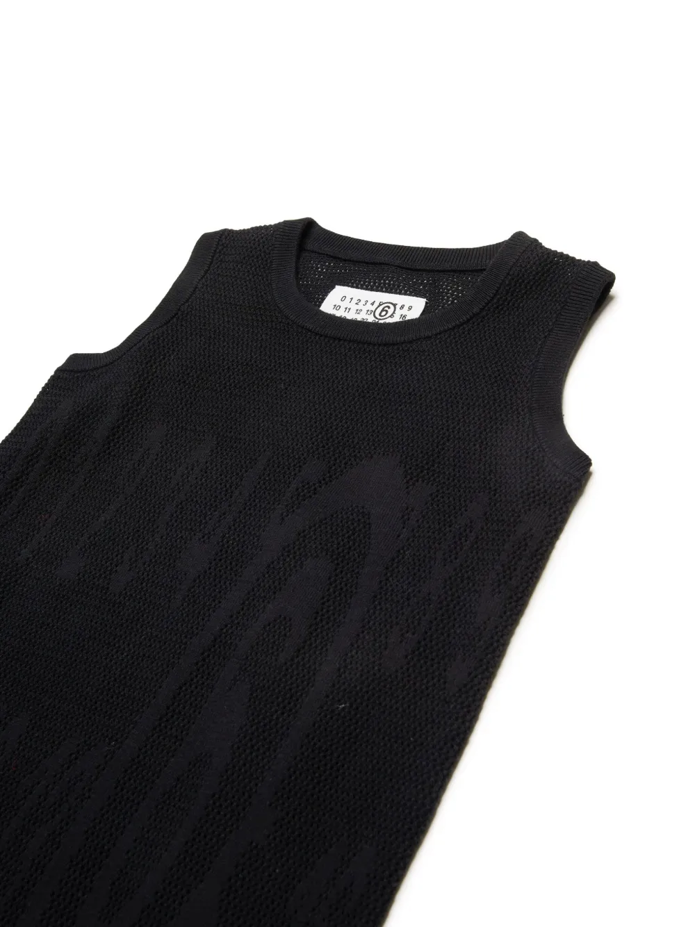 MM6 Maison Margiela Kids Jurk met jacquard Zwart