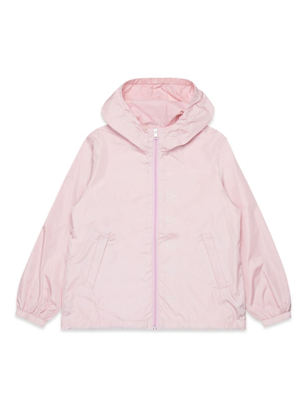 Marni Kids logo-print rain jacket - Pink