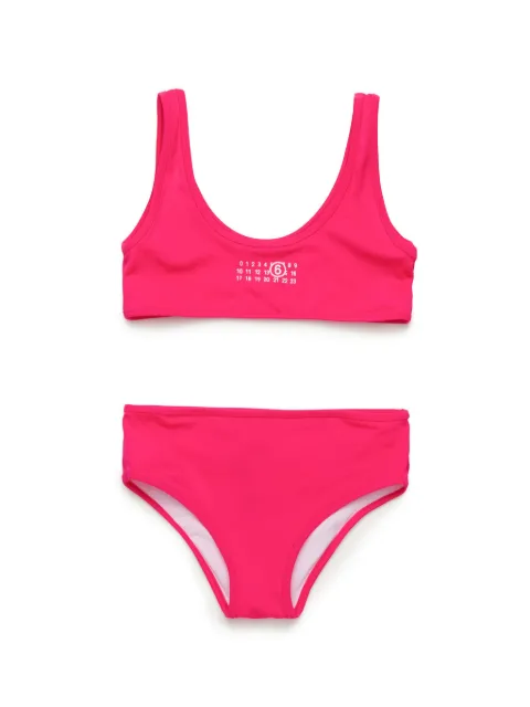 MM6 Maison Margiela Kids logo-print bikini