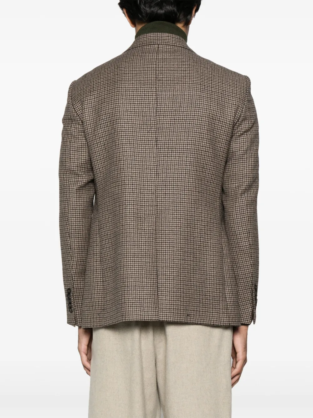 Shop Tagliatore Dogtooth Blazer In Brown