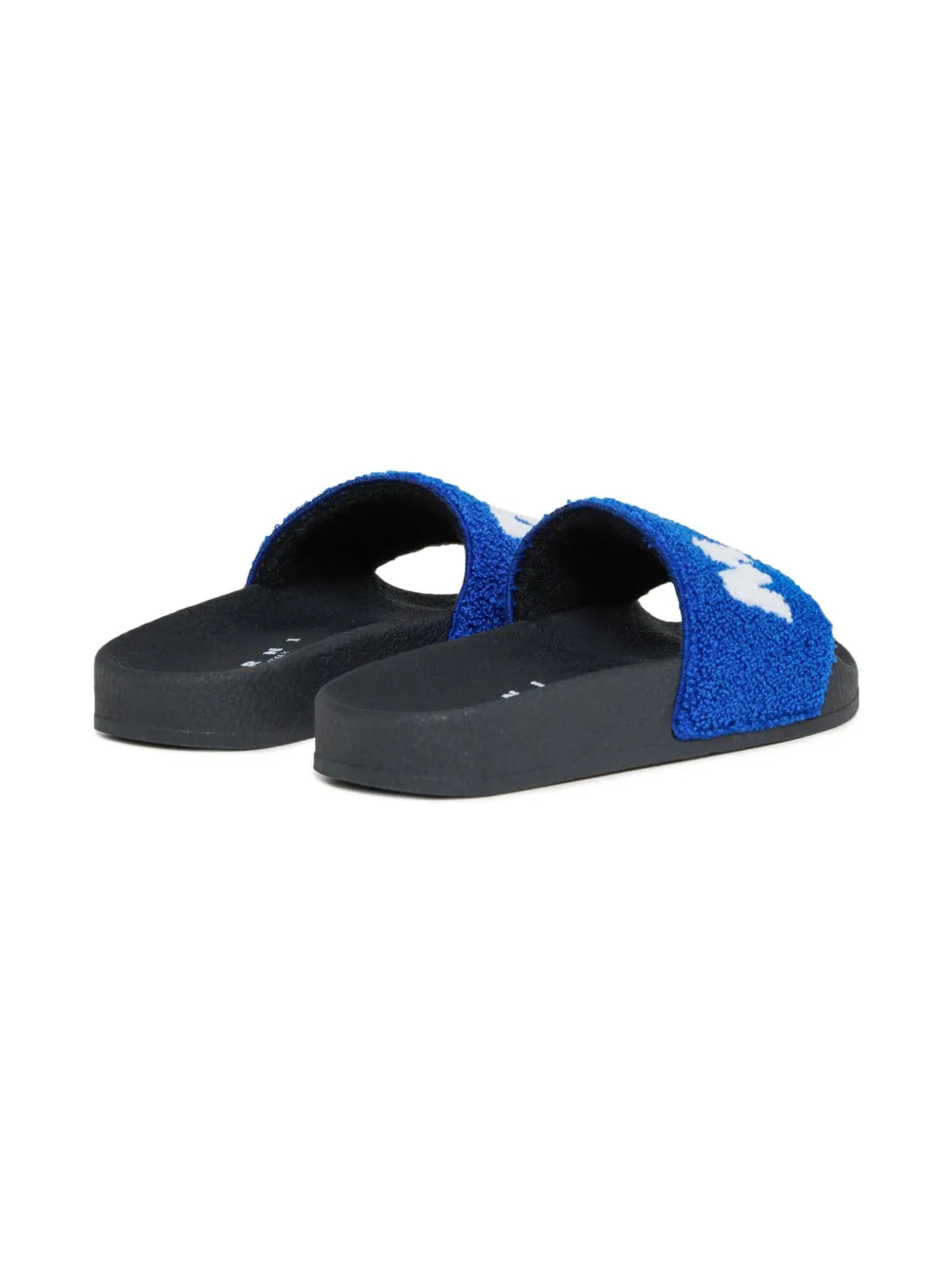Marni Kids logo-jacquard slides Blue