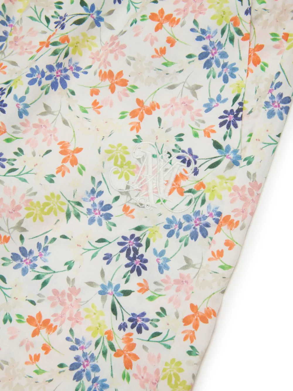 Shop Max & Co Floral-print Trousers In Neutrals