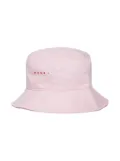 Marni Kids logo-print bucket hat - Pink