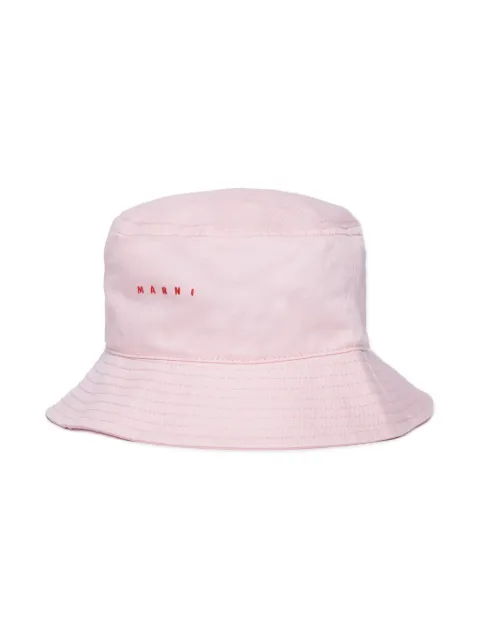 Marni Kids gorro de pescador con logo estampado