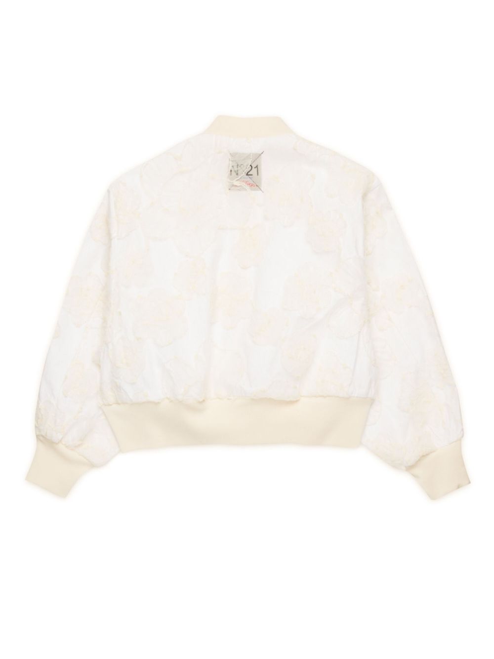 Nº21 Kids jacquard bobmer jacket - Beige