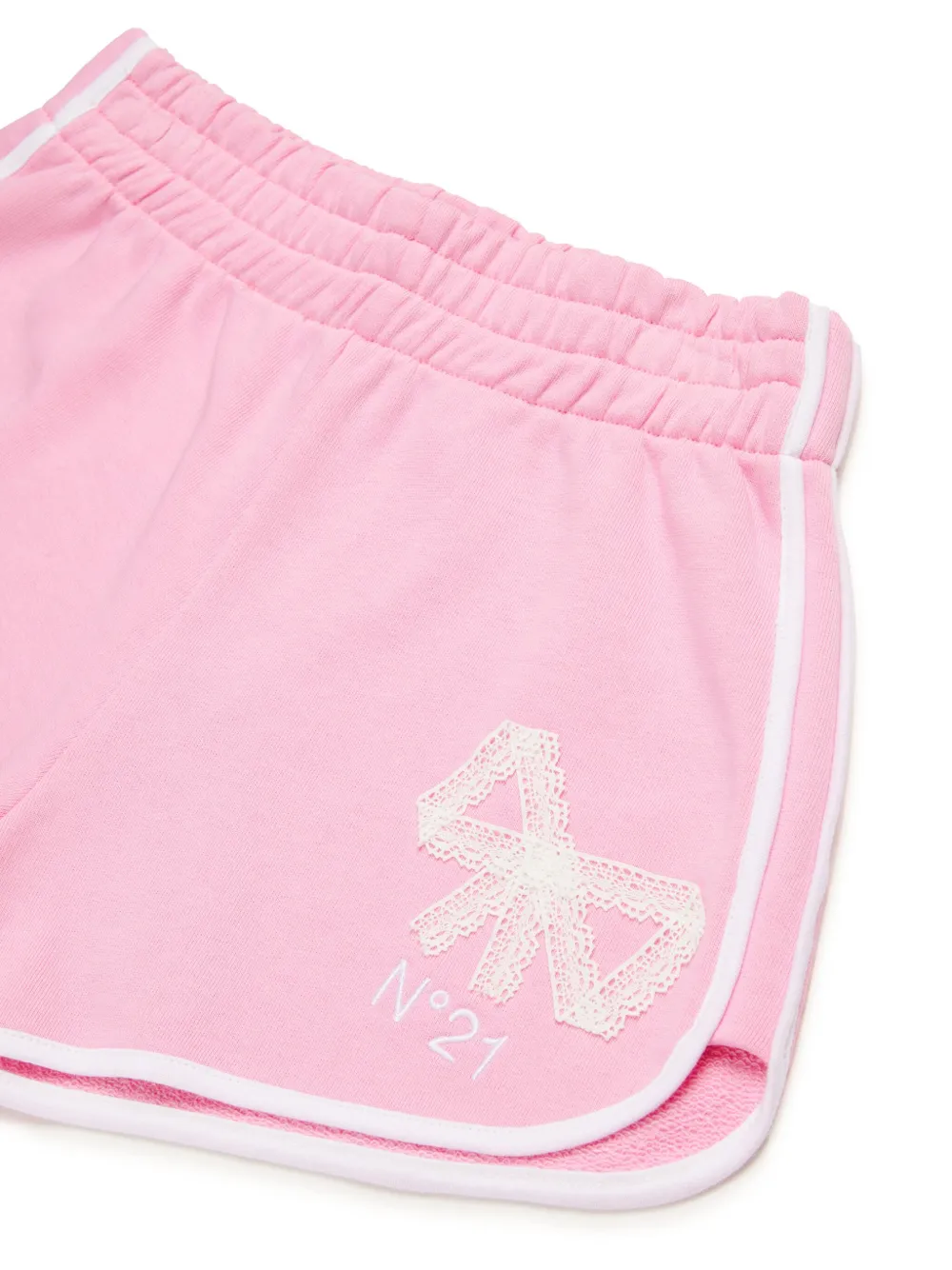 N°21 Logo Patch Shorts In Pink