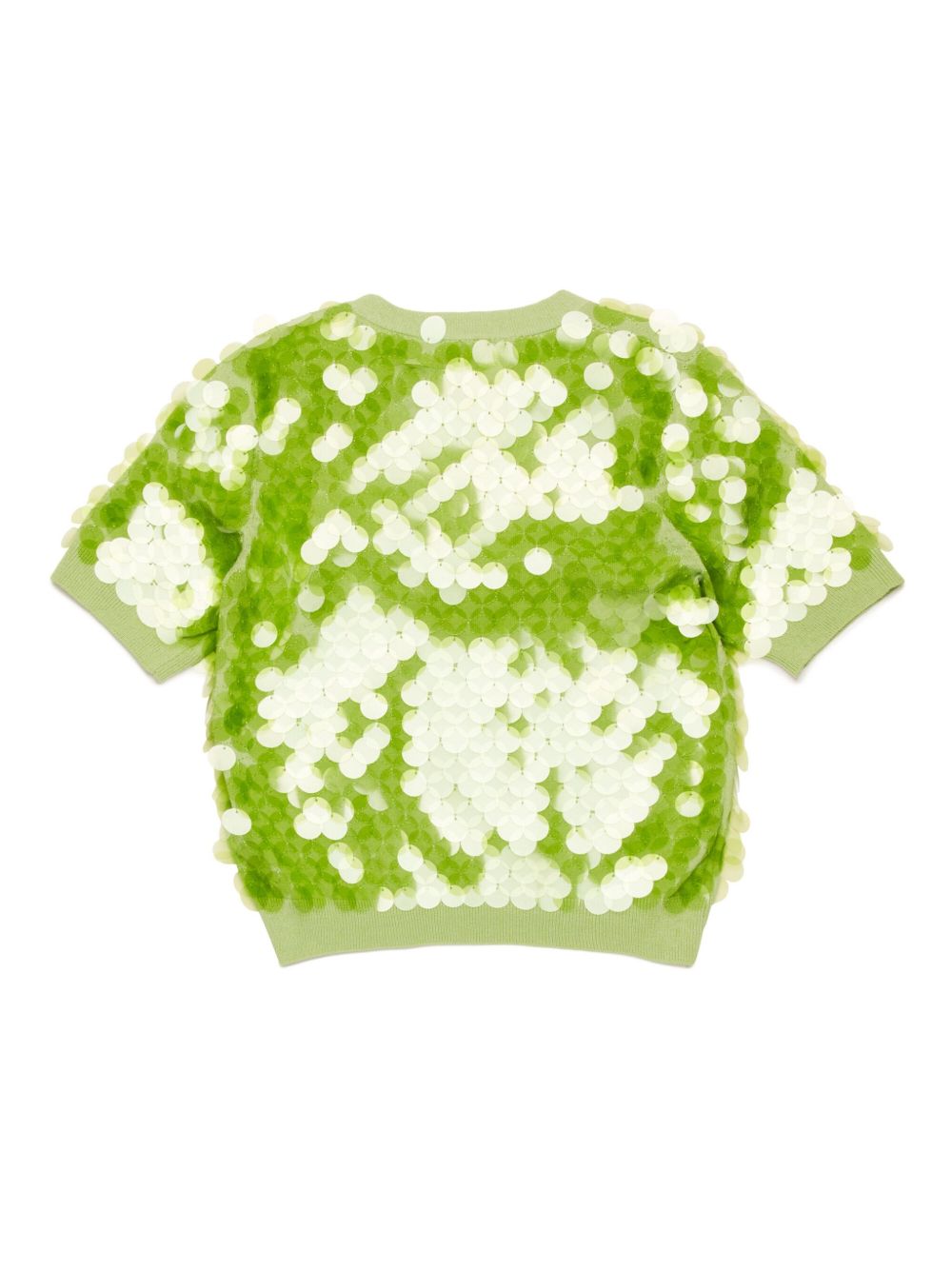 Nº21 Kids T-shirt met pailletten - Groen