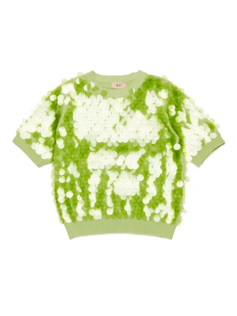 Nº21 Kids sequinned T-shirt