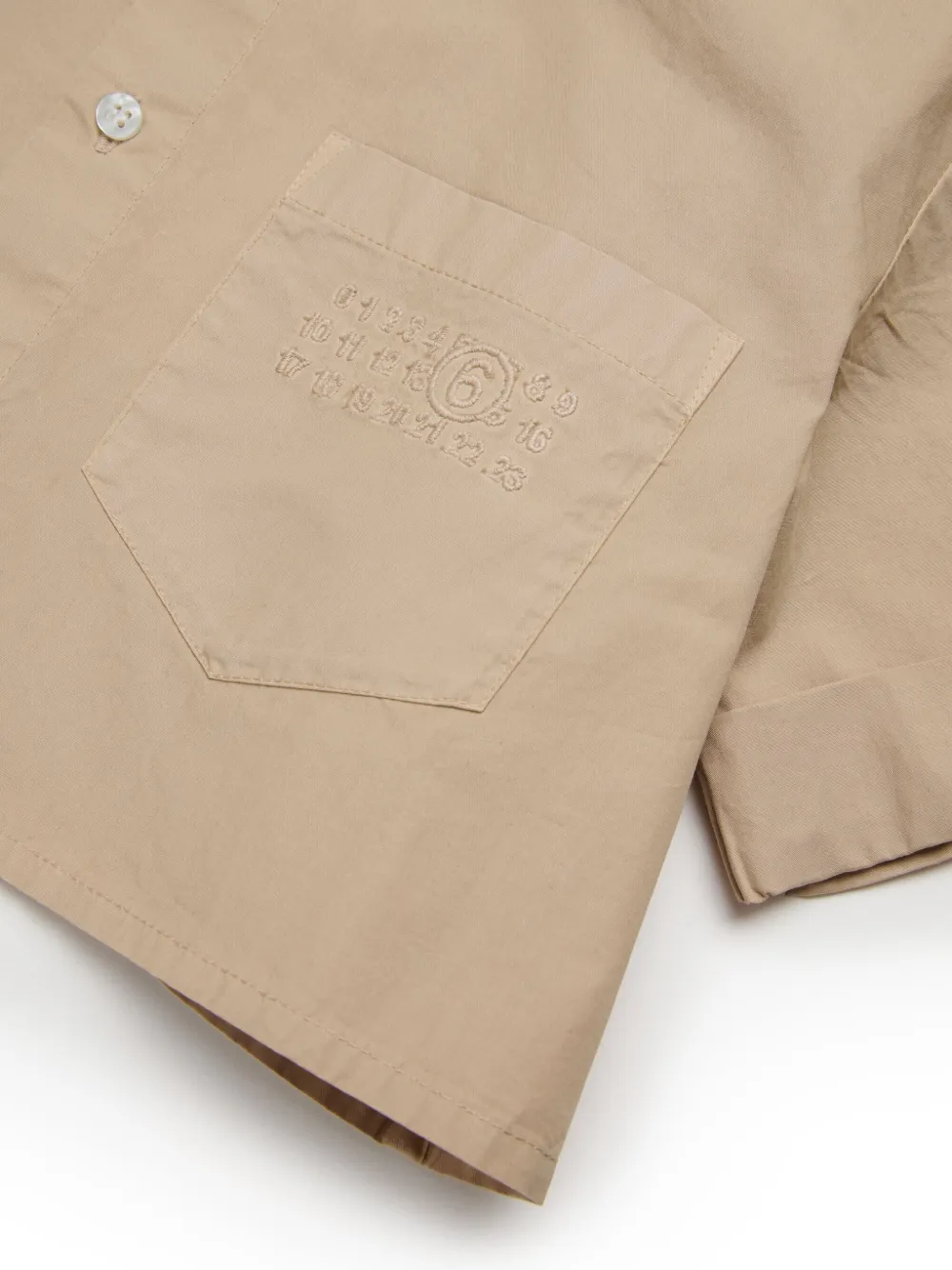 MM6 Maison Margiela Kids Popeline shirt Bruin