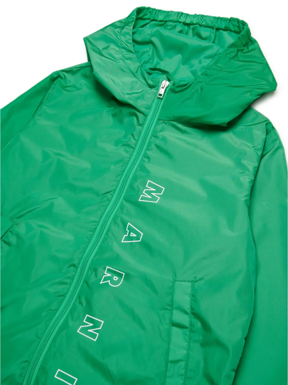 Marni Kids Regenjack met logoprint Groen