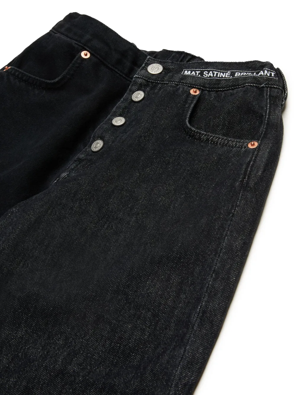 MM6 Maison Margiela Kids Tweekleurige jeans Zwart