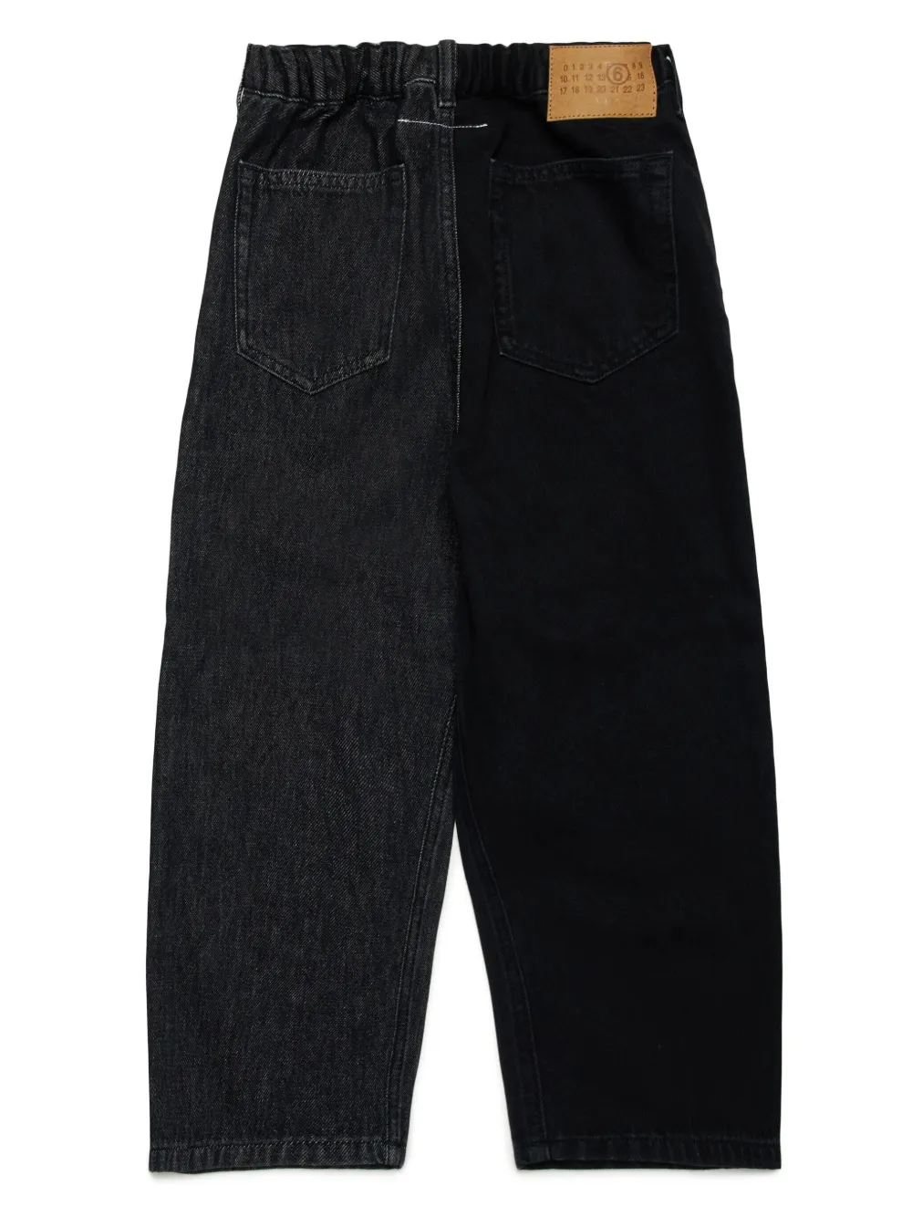 MM6 Maison Margiela Kids Tweekleurige jeans - Zwart